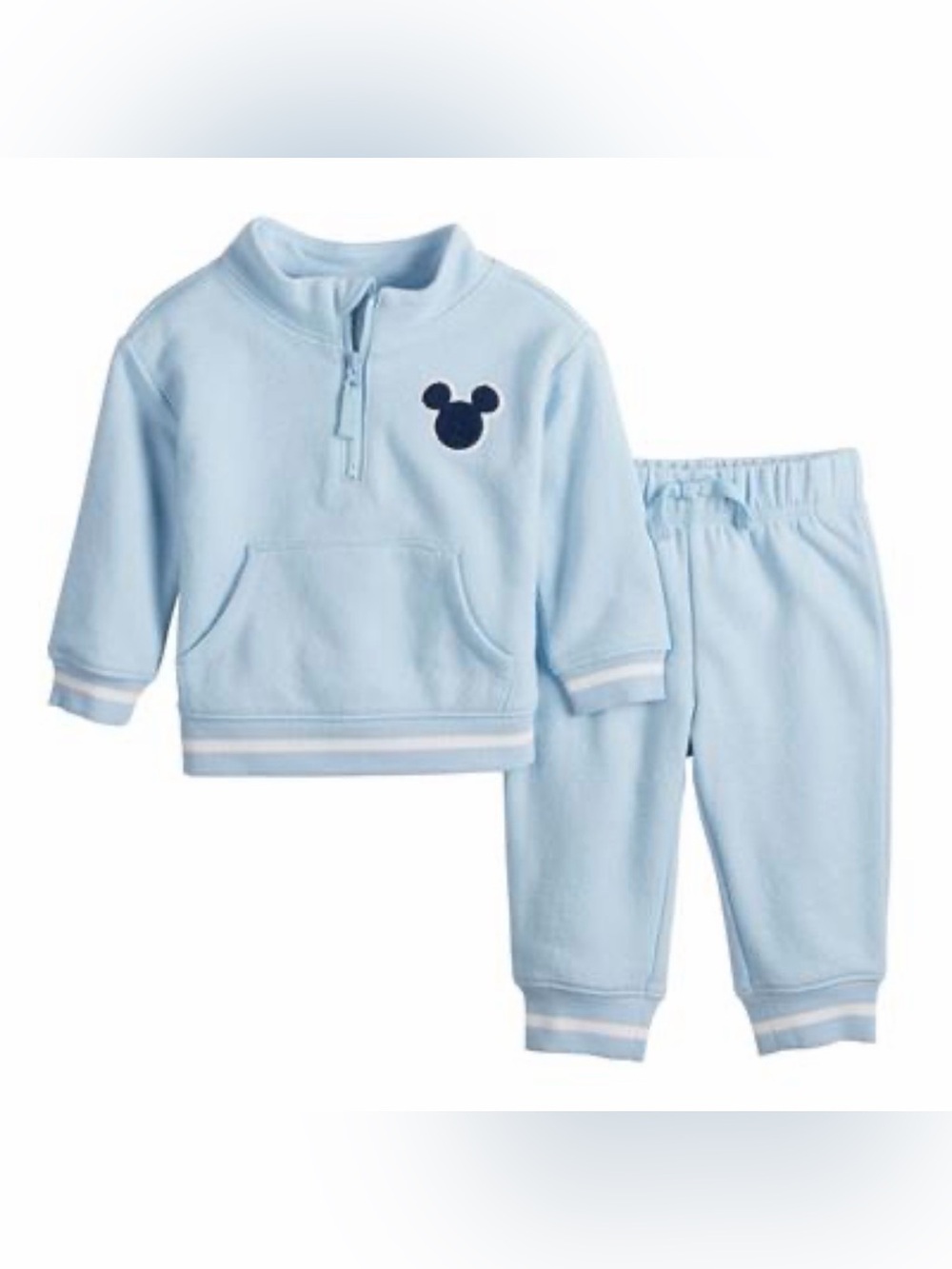 Children's Light Blue Mickey Silhouette Pajama Set